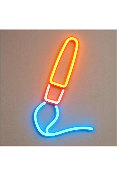 Slasa Hanging Art Brush Neon Sign Wall Art with 6mm Acrylic Base 30 × 12 cm