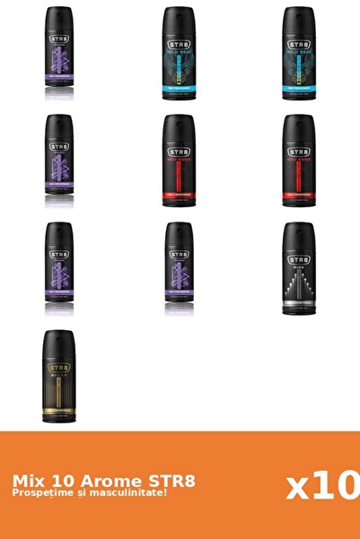 str8 Set 10 Mix STR8: 1x Ahead, 4x Game, 2x Red Code, 1x Rise, 2x Wild Beat