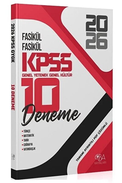 İndeks Akademi Yayıncılık CBA Yayınları 2026 KPSS Genel Yetenek Genel Kültür ...