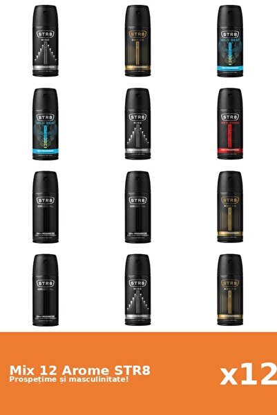 str8 Set 12 Mix STR8: 3x Înainte, 3x Original, 1x Cod Roșu, 3x Rise, 2x Ritm ...