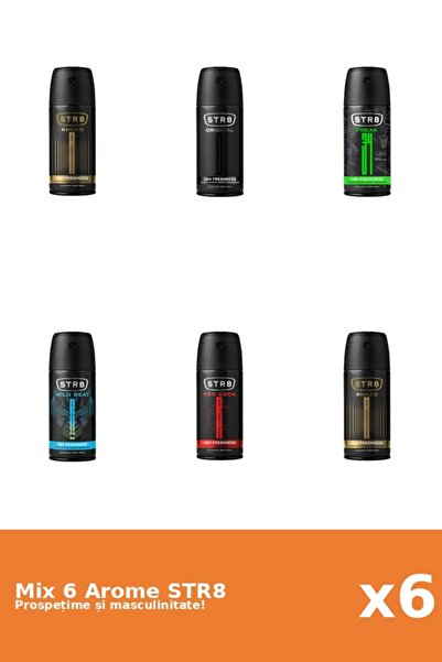 str8 Set 6 Mix STR8: 2x Ahead, 1x FR34K, 1x Original, 1x Red Code, 1x Wild Beat