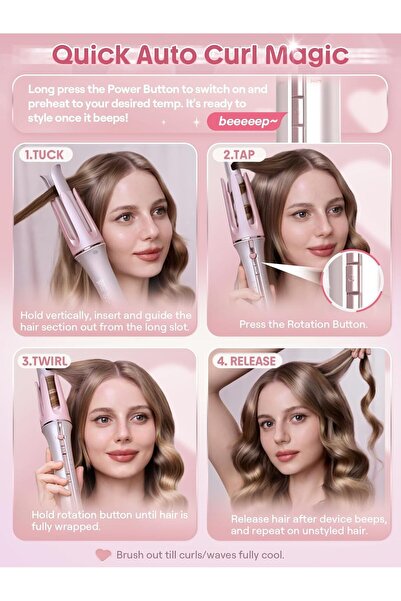 SHEGLAM Cupid's Charm 32mm One-Touch Automatic Curling Iron