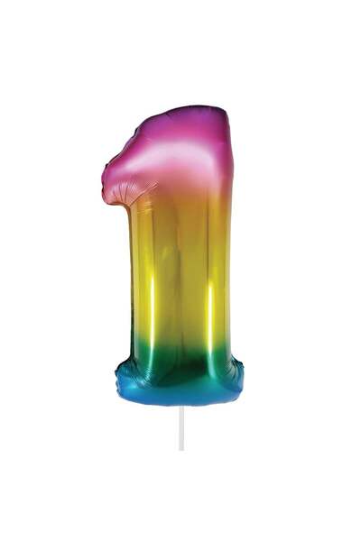 OEM Balon Petrecere din Folie Curcubeu Metalizat Nr.1 - 82cm