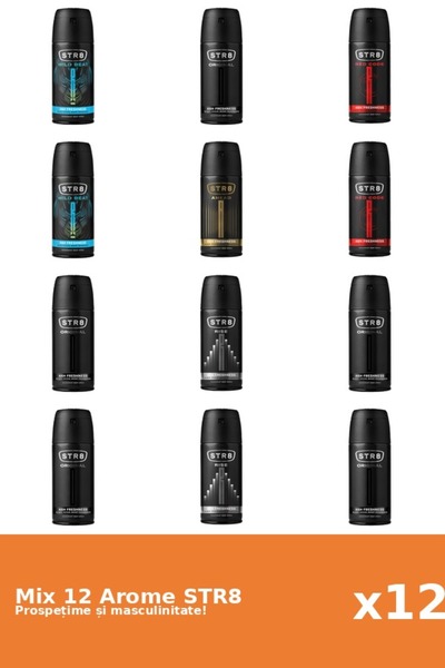 str8 Set 12 Mix STR8: 1x Înainte, 5x Original, 2x Cod Roșu, 2x Rise, 2x Ritm ...