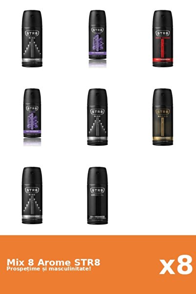 str8 Set 8 Mix STR8: 1x Ahead, 2x Game, 1x Original, 1x Red Code, 3x Rise