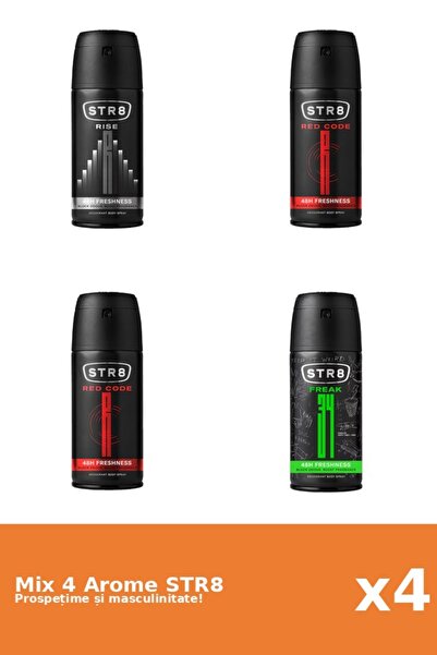 str8 Set 4 Mix STR8: 1x FR34K, 2x Red Code, 1x Rise