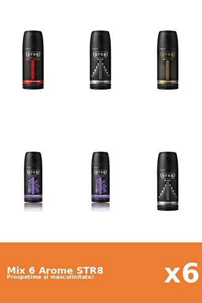 str8 Set 6 Mix STR8: 1x Ahead, 2x Game, 1x Red Code, 2x Rise