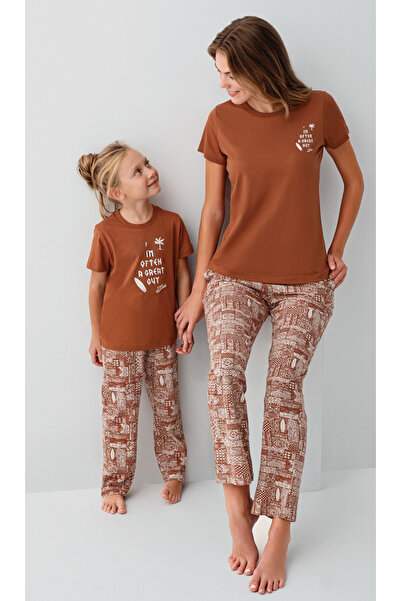 Arnetta Mother-Daughter, 100% Cotton, (Socks Included), Pajama Set (Sizes Sol...