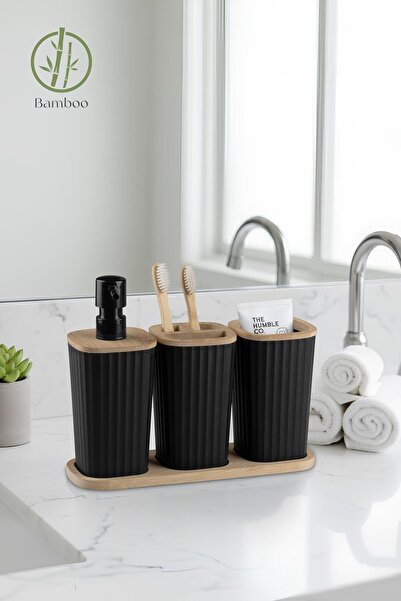 Okyanus Home Safir Bamboo Set of 3 Black