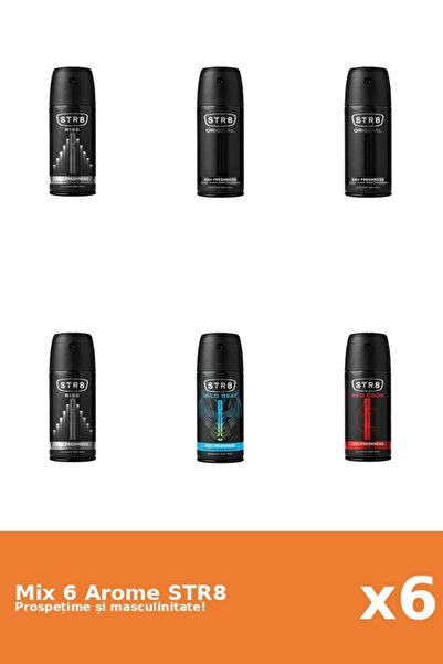 str8 Set 6 Mix STR8: 2x Original, 1x Red Code, 2x Rise, 1x Wild Beat