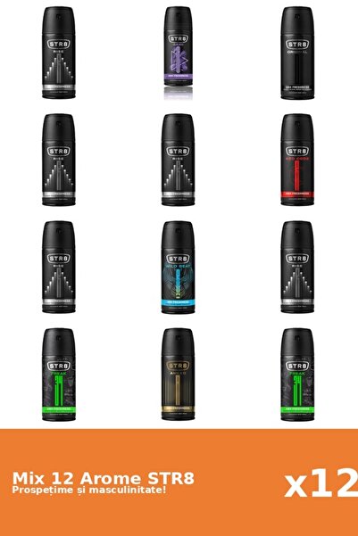 str8 Set 12 Mix STR8: 1x Ahead, 2x FR34K, 1x Game, 1x Original, 1x Red Code, ...