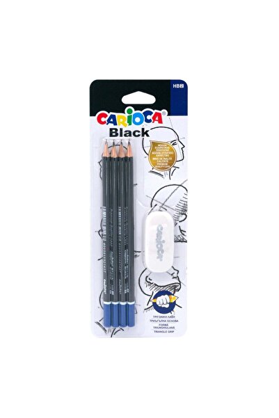 OEM Black HB2 Pencils & Eraser - 5pcs
