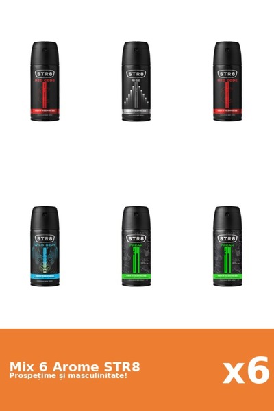 str8 Set 6 Mix STR8: 2x FR34K, 2x Red Code, 1x Rise, 1x Wild Beat