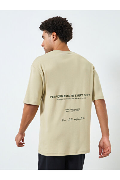 Styli Men Oversized Minimal Front Print T-Shirt