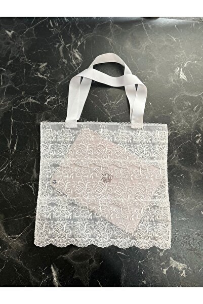 Creative Box Dantel beyaz çanta, şık günlük çoklu kullanım, nikah, okul, alış...