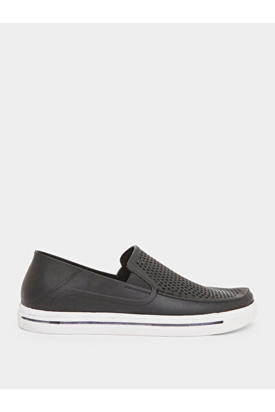Styli Men Black Slip-On Comfort Shoes