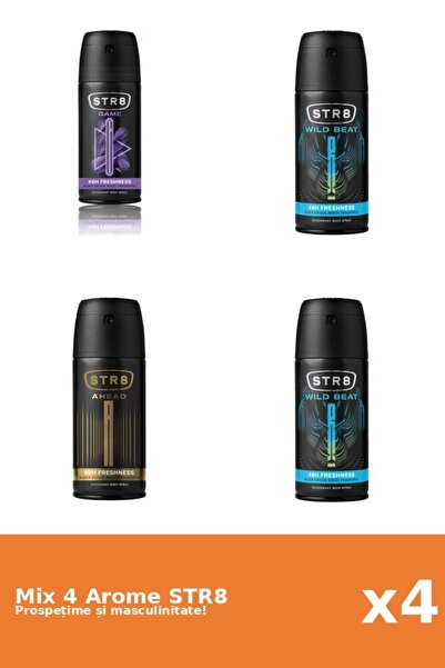 str8 Set 4 Mix STR8: 1x Ahead, 1x Game, 2x Wild Beat