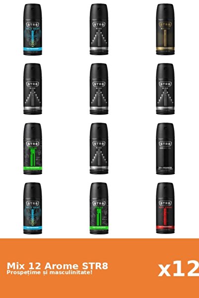 str8 Set 12 Mix STR8: 1x Ahead, 2x FR34K, 1x Original, 1x Red Code, 5x Rise, ...