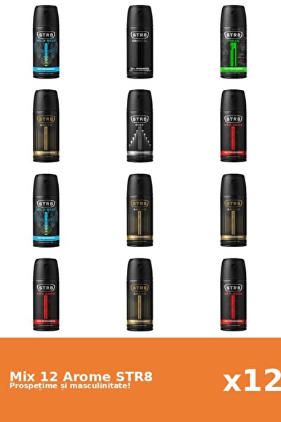 str8 Set 12 Mix STR8: 4x Ahead, 1x FR34K, 1x Original, 3x Red Code, 1x Rise, ...