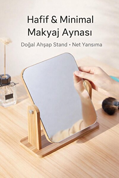 BATBAT El Aynası Masa Aynası Makyaj Aynası Dekoratif Ayarlanabilir Dikdörtgen...