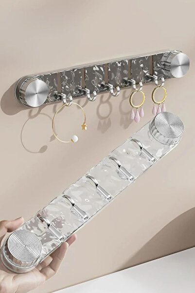 TechnoStation Lüks Görünümlü Vantuzlu Askılık Zarif Görünümlü Banyo Mutfak Ev...