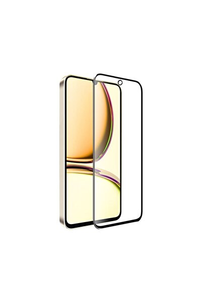 Mobile Origin Realme C53 Compatible Black Full Screen Tempered Glass Protector