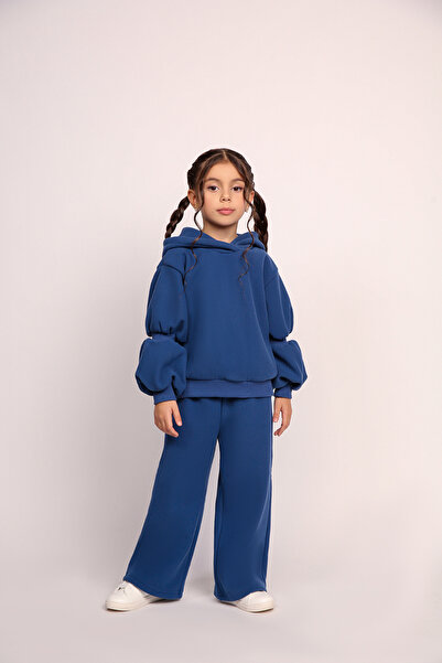 Obaha Blue winter set with puffed sleeves