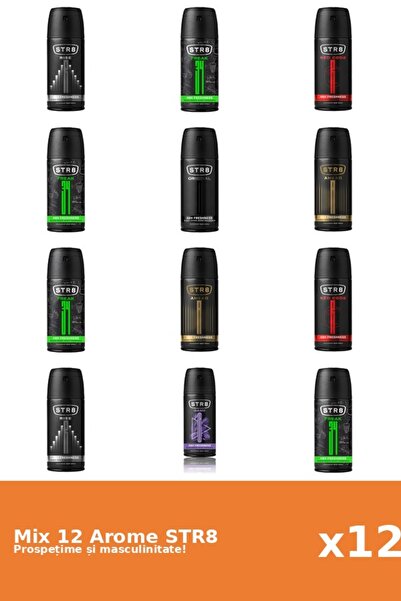 str8 Set 12 Mix STR8: 2x Înainte, 4x FR34K, 1x Joc, 1x Original, 2x Cod Roșu,...
