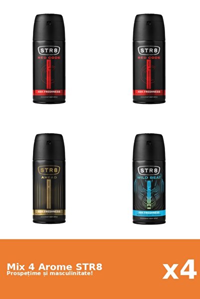 str8 Set 4 Mix STR8: 1x Ahead, 2x Red Code, 1x Wild Beat