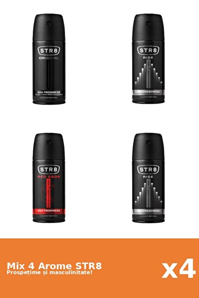 str8 Set 4 Mix STR8: 1x Original, 1x Red Code, 2x Rise