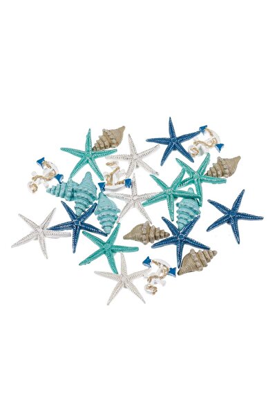 OEM Starfish, Shells, Anchors, Colorful Stickers Decorations 4.5cm - 24pcs