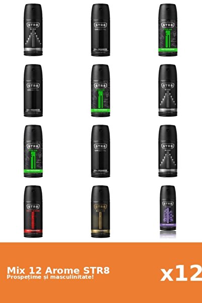 str8 Set 12 Mix STR8: 1x Înainte, 3x FR34K, 1x Joc, 3x Original, 1x Cod Roșu,...