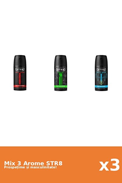 str8 Set 3 Mix STR8: 1x FR34K, 1x Red Code, 1x Wild Beat