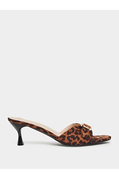 Styli Animal Print Open Toe Mules