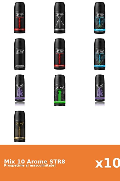 str8 Set 10 Mix STR8: 1x Ahead, 1x FR34K, 2x Game, 1x Original, 2x Red Code, ...