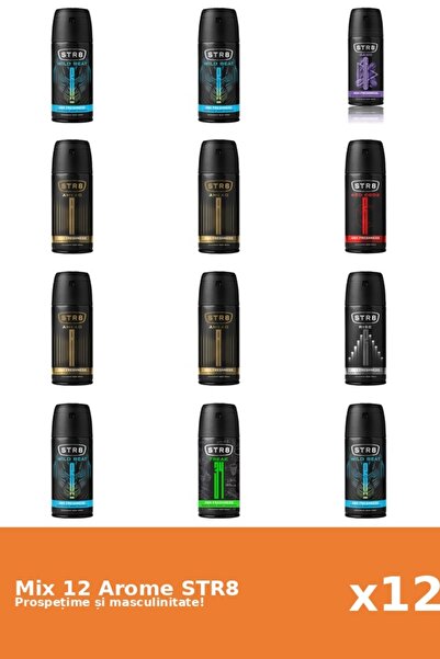 str8 Set 12 Mix STR8: 4x Înainte, 1x FR34K, 1x Joc, 1x Cod Roșu, 1x Ascensiun...
