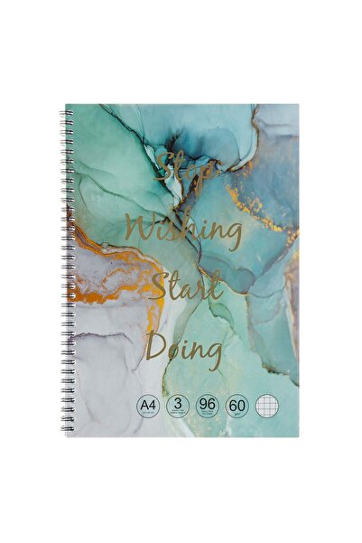 OEM A4 Mathematics Notebook Marble Green Model with 3 Subjects - 96F