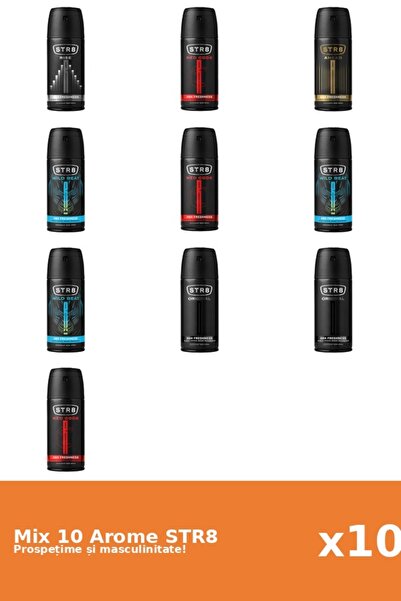 str8 Set 10 Mix STR8: 1x Ahead, 2x Original, 3x Red Code, 1x Rise, 3x Wild Beat