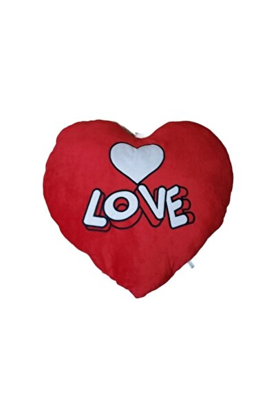E EFRALL Large Heart Pillow 50 cm with Inscription 'LOVE', Multicolor