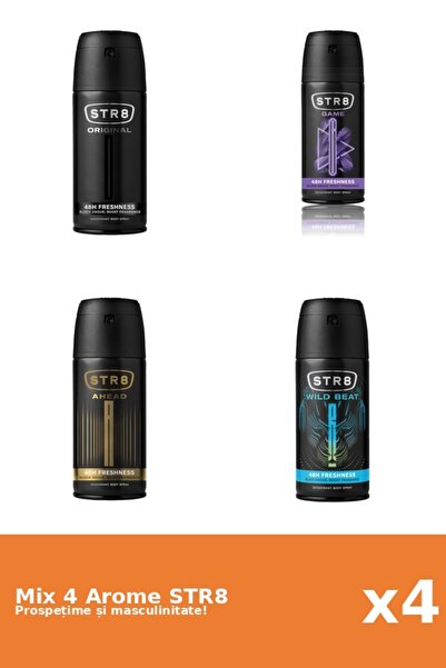 str8 Set 4 Mix STR8: 1x Ahead, 1x Game, 1x Original, 1x Wild Beat