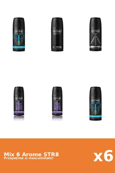 str8 Set 6 Mix STR8: 2x Joc, 1x Original, 1x Rise, 2x Wild Beat