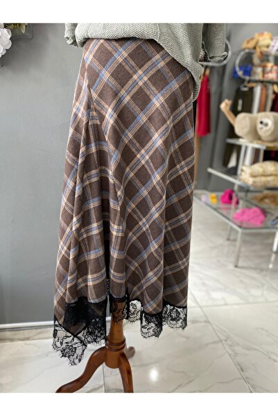 MODA Tasarım kareli etek