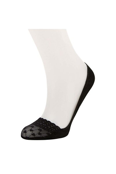 OEM Women's Socks Ballerinas with Gel Black Lace - One Size