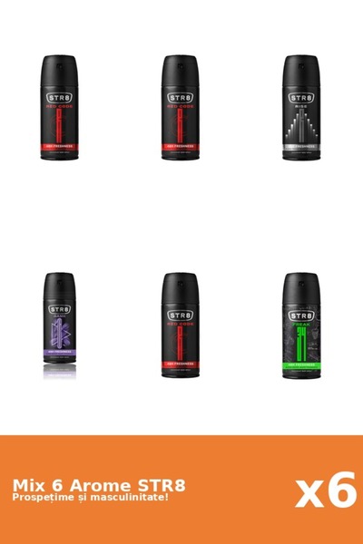 str8 Set 6 Mix STR8: 1x FR34K, 1x Game, 3x Red Code, 1x Rise
