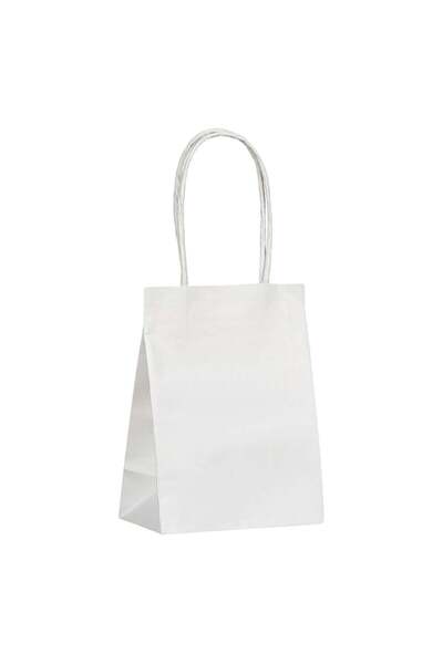 OEM Sacosa pentru Cadou Kraft Alba 10.8x14.6x6.4cm