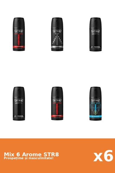 str8 Set 6 Mix STR8: 2x Original, 2x Red Code, 1x Rise, 1x Wild Beat