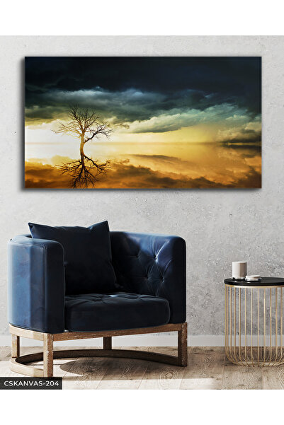 CeSht Lonely Tree Reflection One Piece Canvas, Canvas Painting