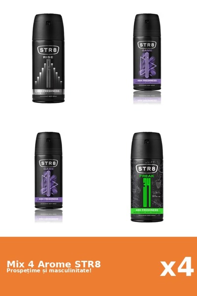 str8 Set 4 Mix STR8: 1x FR34K, 2x Game, 1x Rise