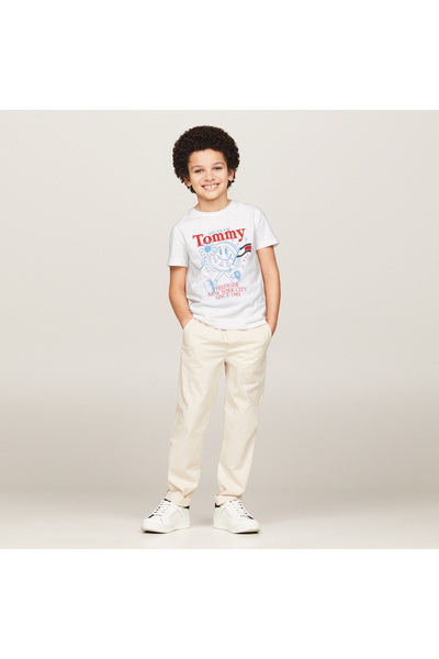 Tommy Hilfiger Fun S/S Çocuk Beyaz T-Shirt