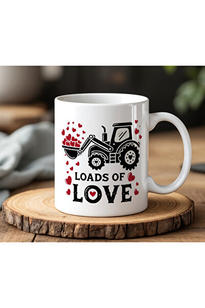 BB TRADE White Ceramic Printed Mug with Valentine's Day Themed Design 330ml